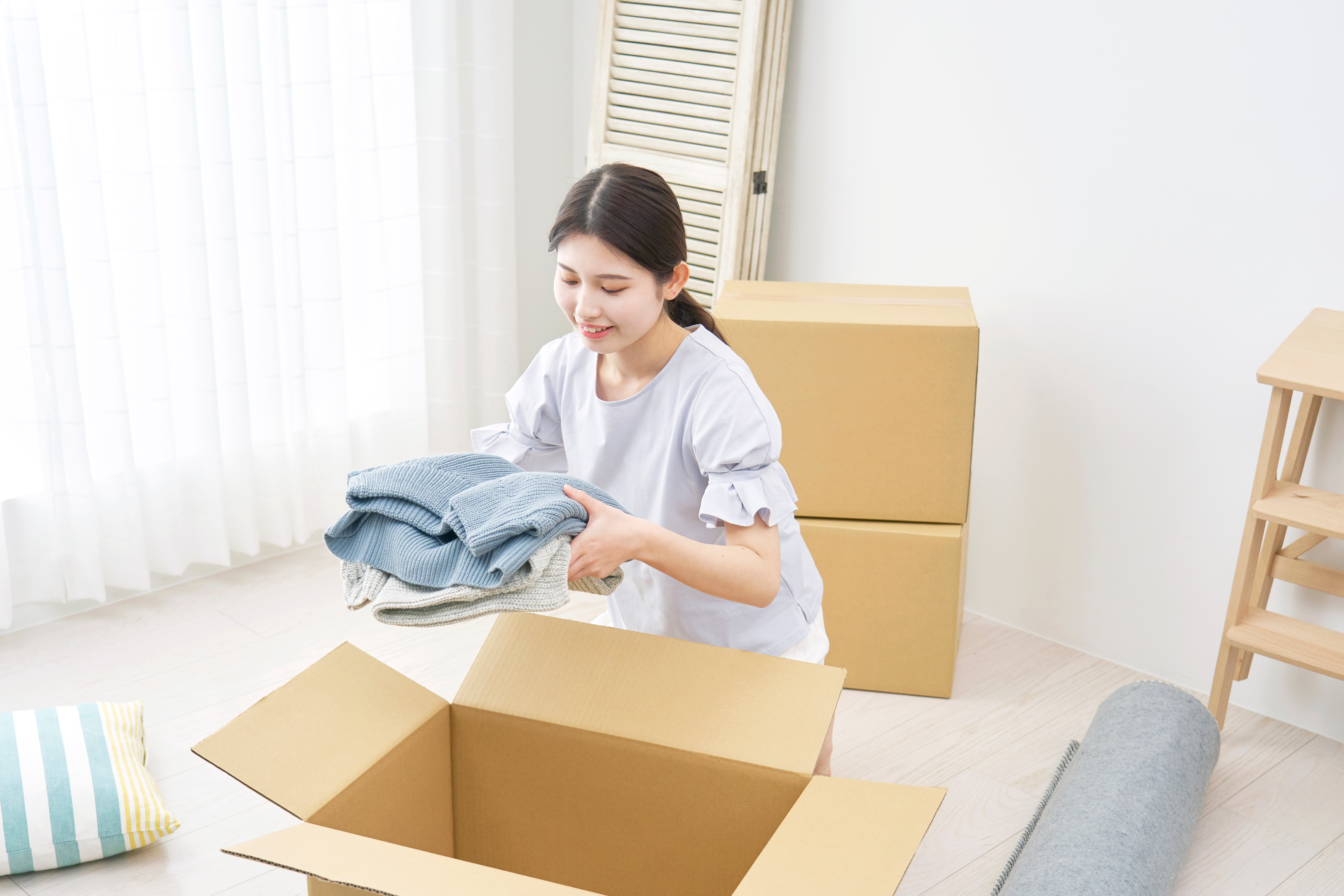 引越し準備と荷物整理のイメージ