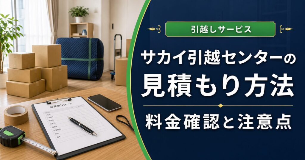 サカイ引越センターの見積もり方法｜料金確認と注意点のアイキャッチ画像
